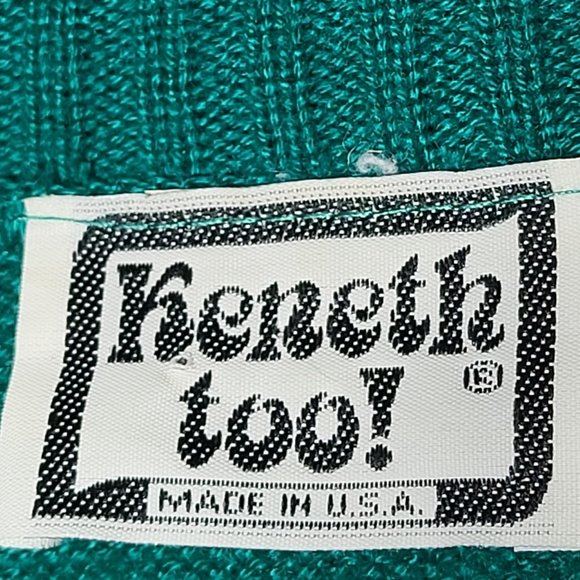 Vintage 80's Women's Keneth Too Terrier Dog Knit Short Sleeve Sweater Size Large - Picture 4 of 7